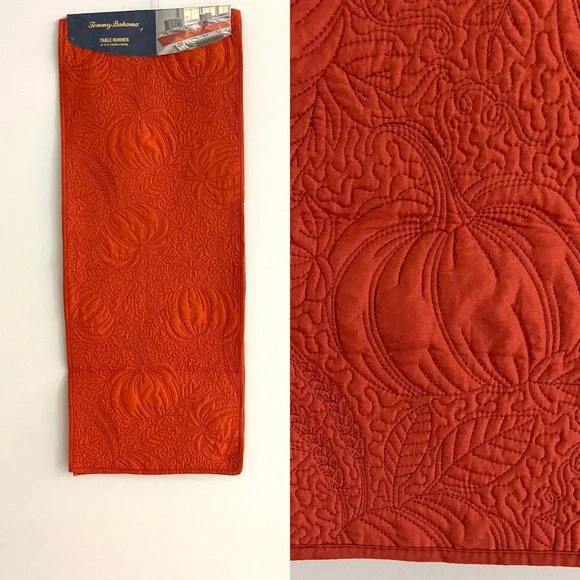 Tommy Bahama Dining Nwt Tommy Bahama Table Runner Quilted Pumpkins Fall Thanksgiving New 4 X 72 Poshmark